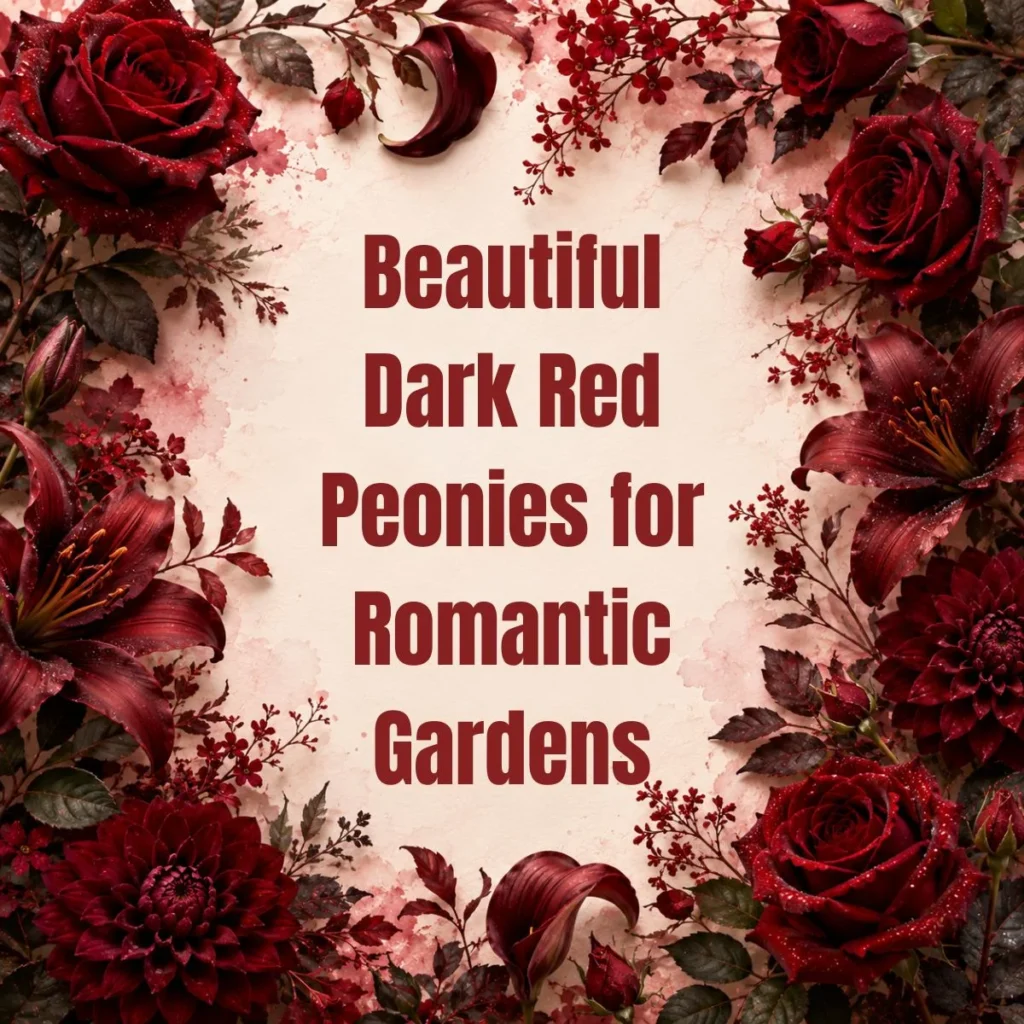 Beautiful Dark Red Peonies for Romantic Gardens
