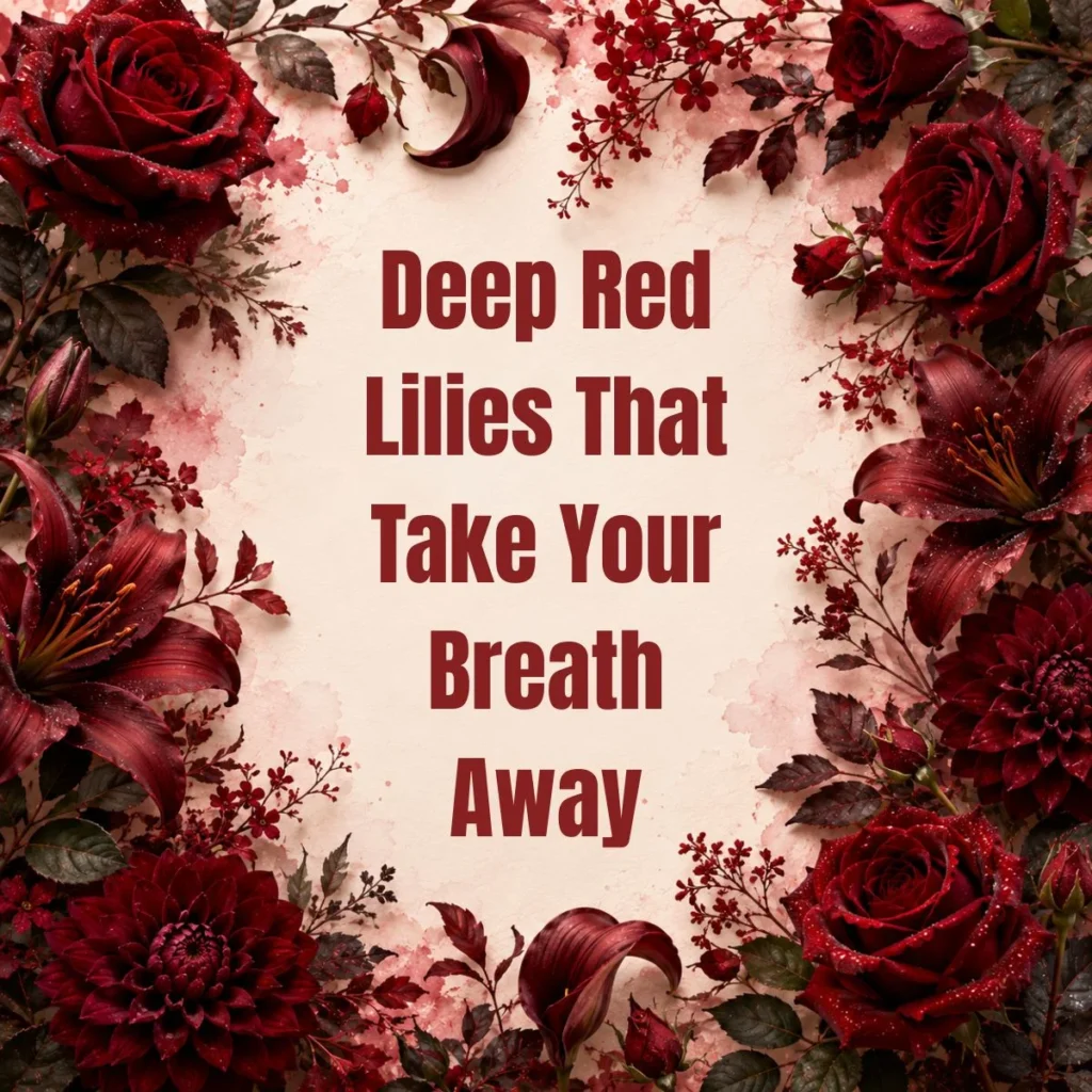 Deep Red Lilies That Take Your Breath Away