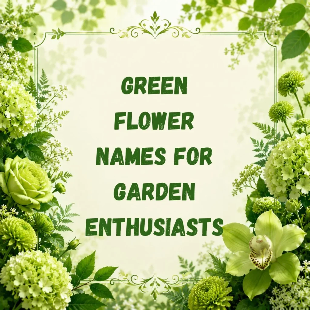 Green Flower Names for Garden Enthusiasts