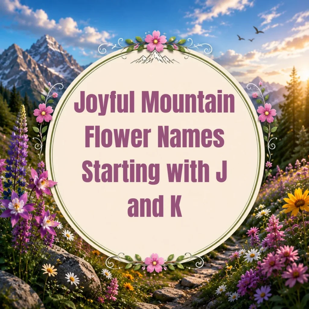 Joyful Mountain Flower Names Starting with J and K