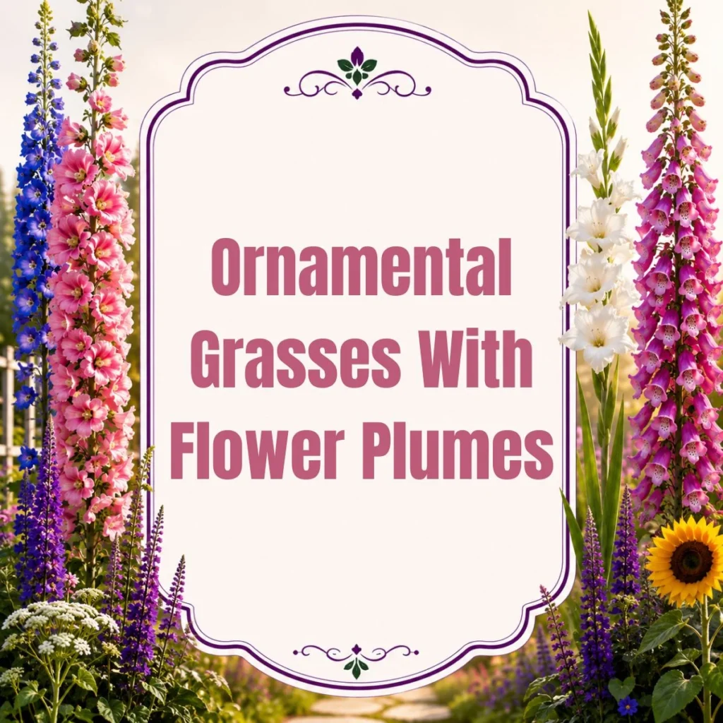 Ornamental Grasses With Flower Plumes