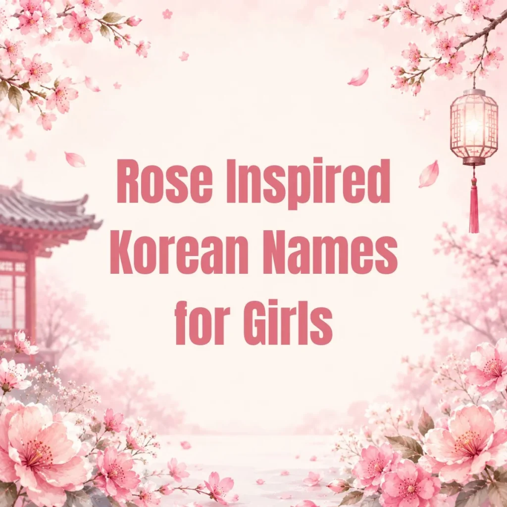 Rose Inspired Korean Names for Girls