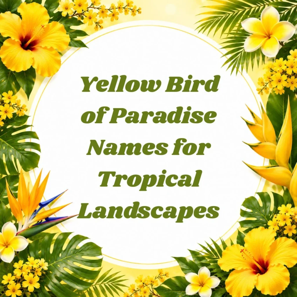 Yellow Bird of Paradise Names for Tropical Landscapes