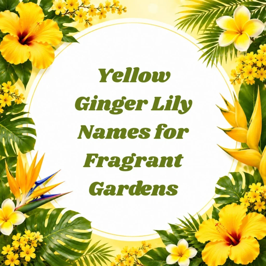 Yellow Ginger Lily Names for Fragrant Gardens