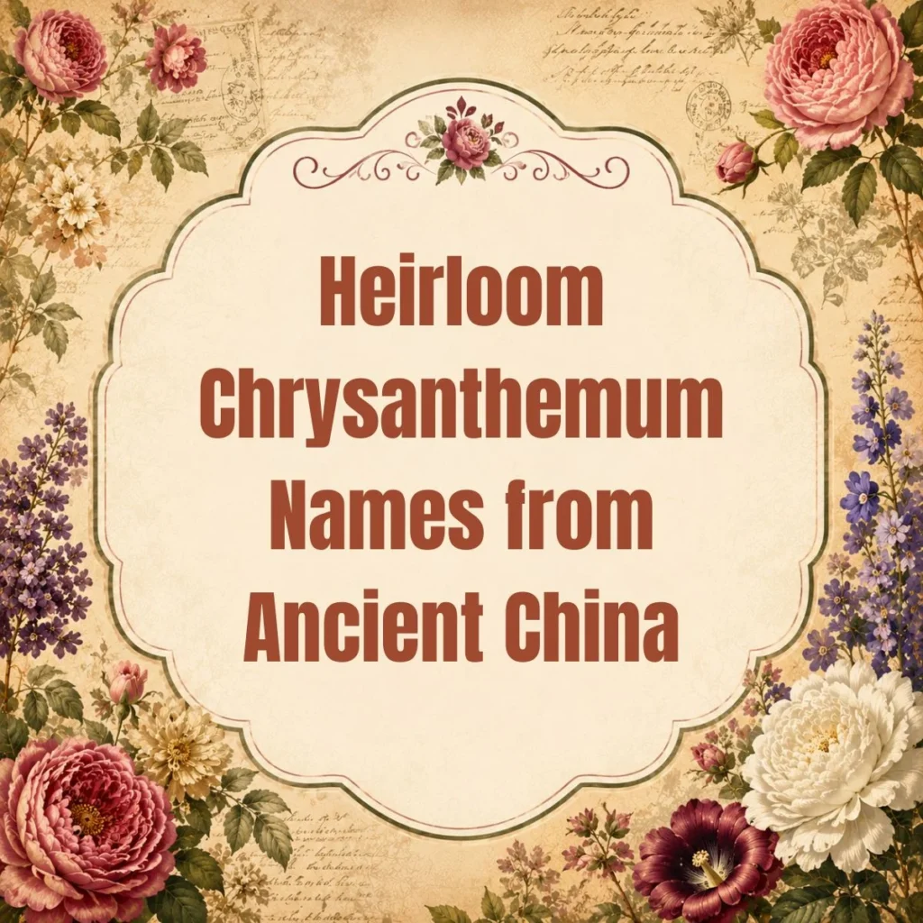 Heirloom Chrysanthemum Names from Ancient China