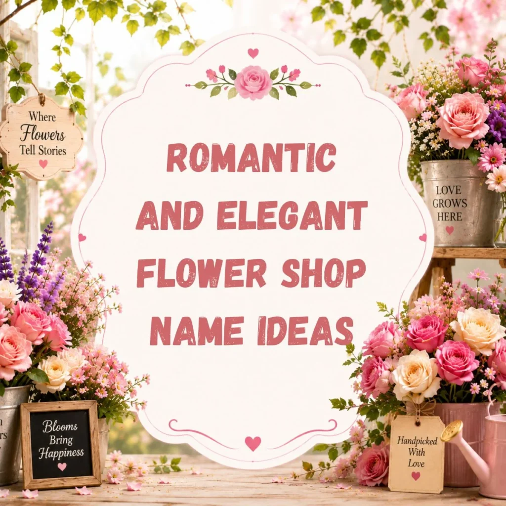Romantic and Elegant Flower Shop Name Ideas