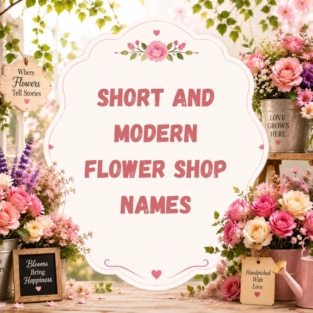 Short and Modern Flower Shop Names