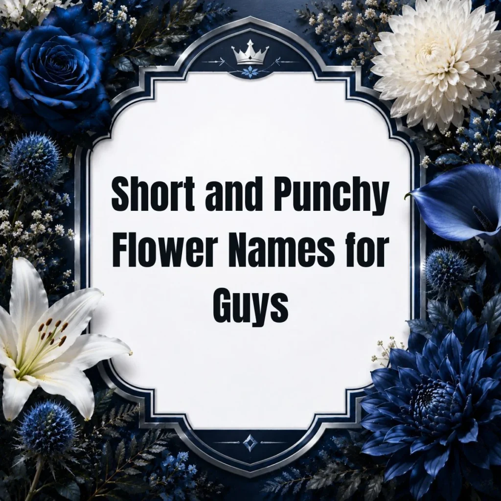 Short and Punchy Flower Names for Guys