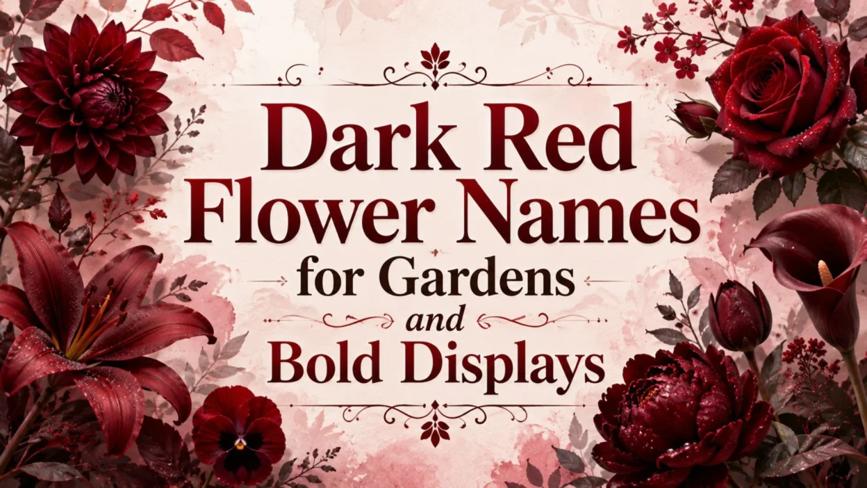 Dark Red Flower Names for Gardens and Bold Displays