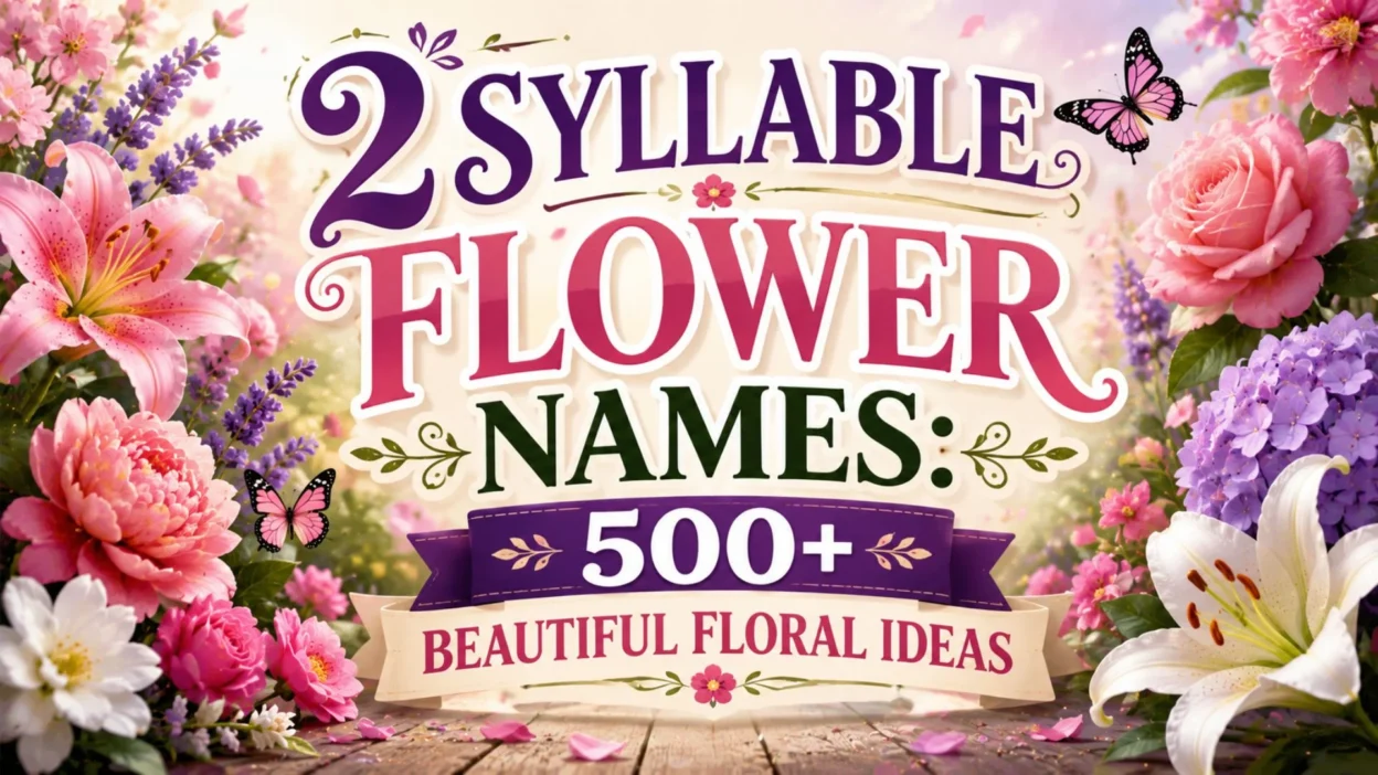 2 Syllable Flower Names 500+ Beautiful Floral Ideas