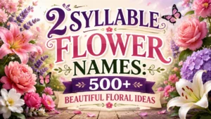 2 Syllable Flower Names 500+ Beautiful Floral Ideas