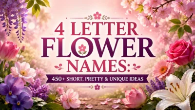 4 Letter Flower Names: 450+ Short, Pretty & Unique Ideas
