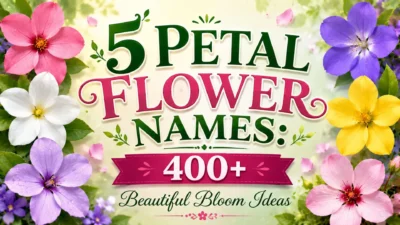 5 Petal Flower Names 400+ Beautiful Bloom Ideas