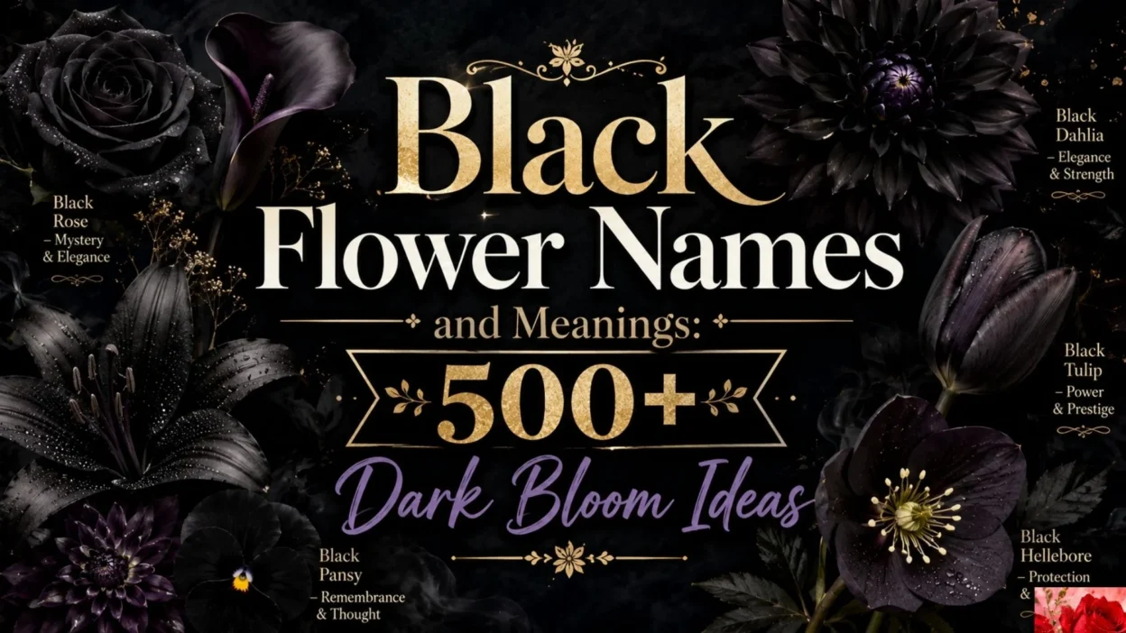 Black Flower Names and Meanings 500+ Dark Bloom Ideas