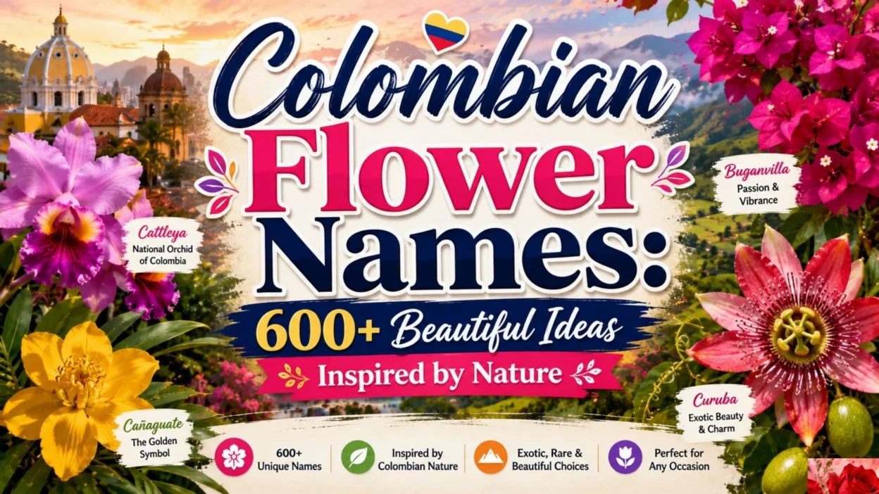 Colombian Flower Names 600+ Beautiful Ideas Inspired by Nature