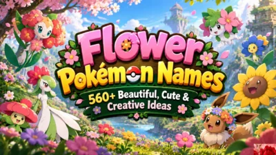 Flower Pokémon Names 560+ Beautiful, Cute & Creative Ideas