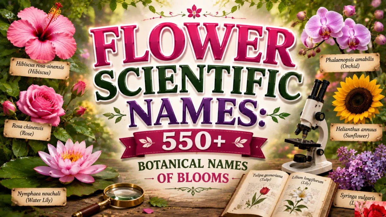 Flower Scientific Names 550+ Botanical Names of Blooms
