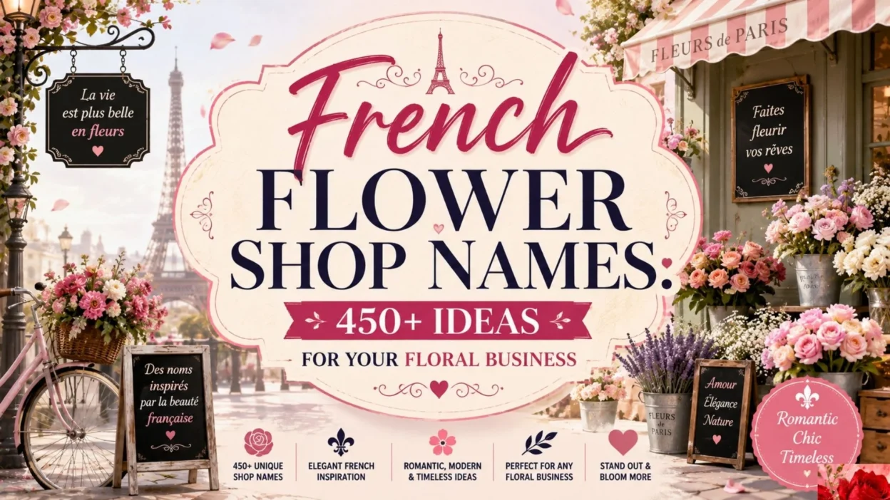 French Flower Shop Names 450+ Ideas for Your Floral Business