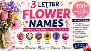 3 Letter Flower Names 500+ Short, Sweet & Floral Ideas