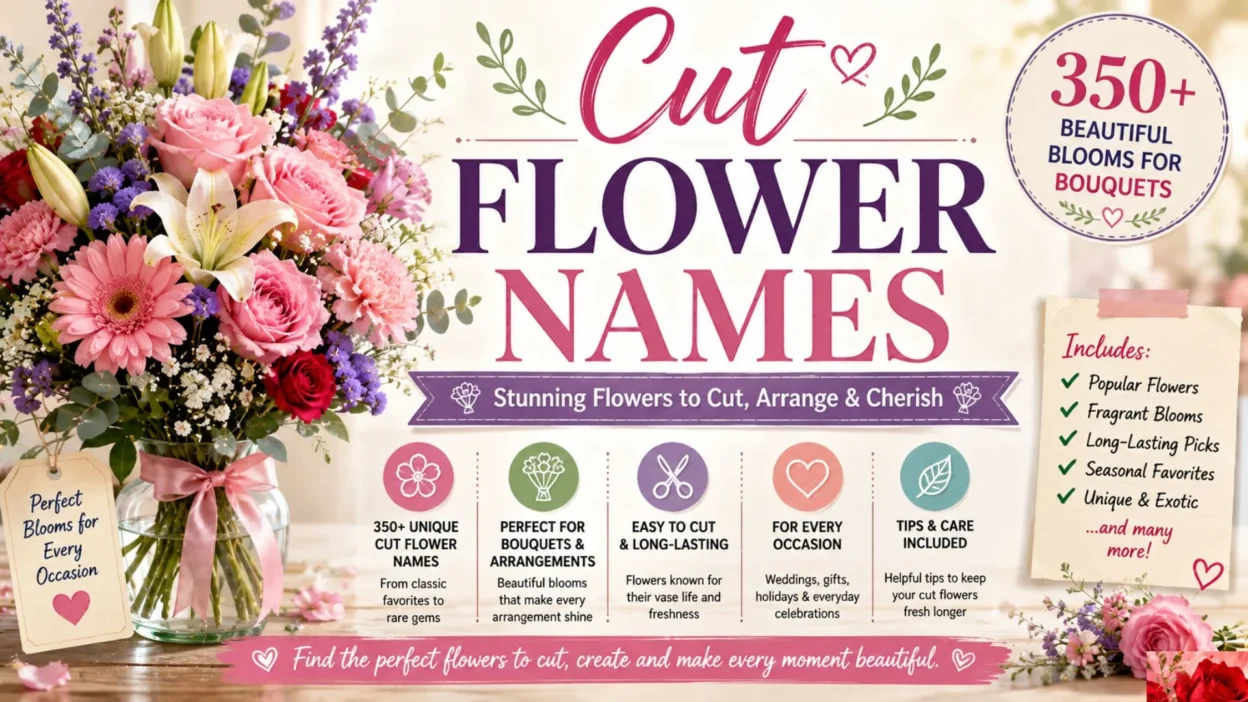 Cut Flower Names 350+ Beautiful Blooms for Bouquets