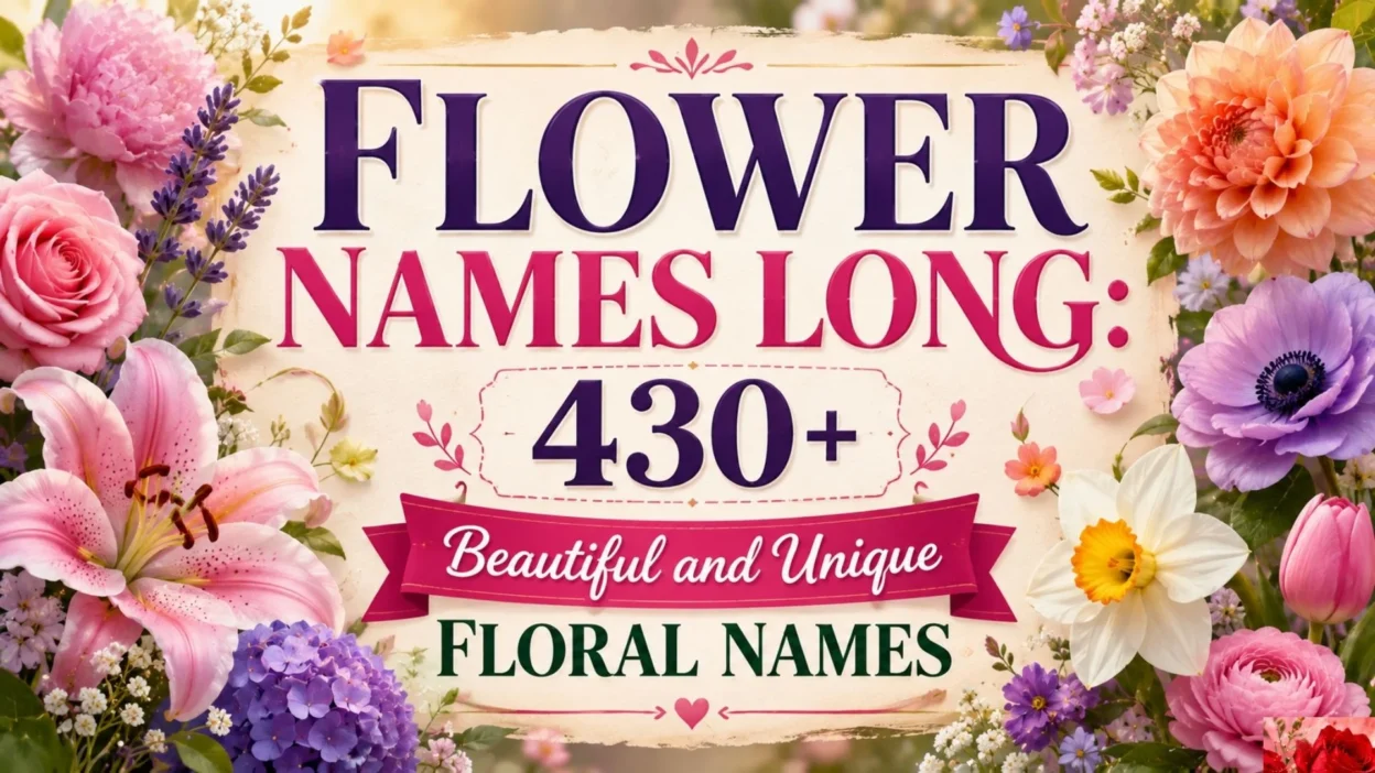 Flower Names Long 430+ Beautiful and Unique Floral Names