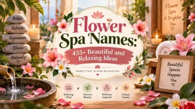 Flower Spa Names 455+ Beautiful and Relaxing Ideas