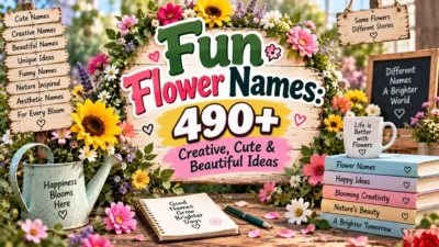 Fun Flower Names: 490+ Creative, Cute & Beautiful Ideas