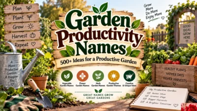 Garden Productivity Names 500+ Ideas for a Productive Garden