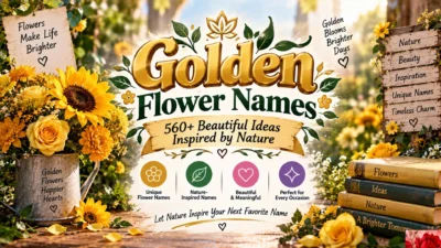 Golden Flower Names 560+ Beautiful Ideas Inspired by Nature