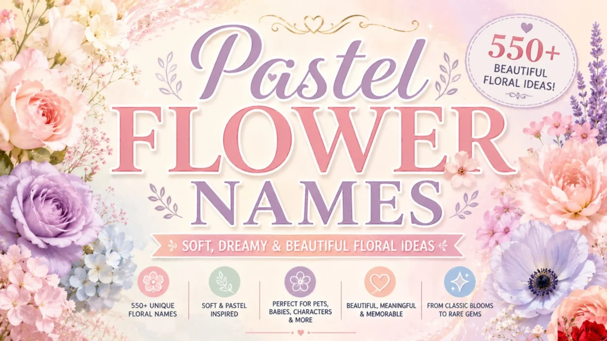 Pastel Flower Names: 550+ Soft, Dreamy & Beautiful Floral Ideas