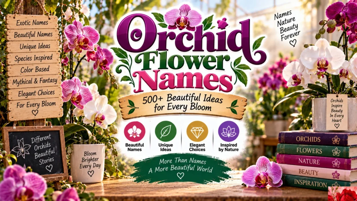 Orchid Flower Names 500+ Beautiful Ideas for Every BloomOrchid Flower Names 500+ Beautiful Ideas for Every Bloom