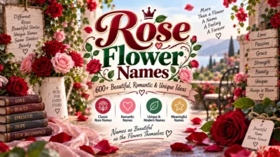 Rose Flower Names 600+ Beautiful, Romantic & Unique Ideas