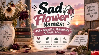 Sad Flower Names 455+ Beautiful, Melancholy & Poetic Ideas